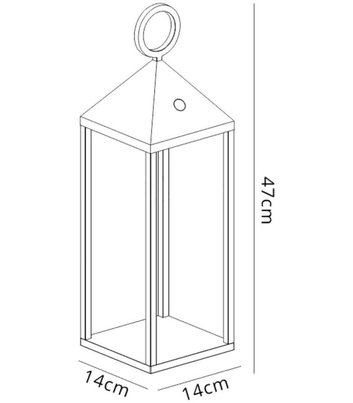Portable Lantern Small, 2.2W LED, 3000K, 188lm, IP54, White