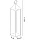 Portable Lantern Large, 2.2W LED, 3000K, 188lm, IP54, Graphite