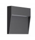 Flush Wall Lamp Small Square, 3W LED, 3000K, 150lm, IP54, Anthracite