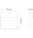 Flush Wall Lamp Small Square, 3W LED, 3000K, 150lm, IP54, Anthracite