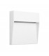 Flush Wall Lamp Small Square, 3W LED, 3000K, 150lm, IP54, Sand White