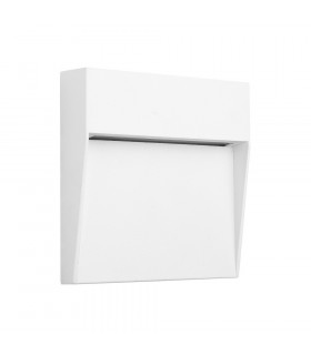 Flush Wall Lamp Small Square, 3W LED, 3000K, 150lm, IP54, Sand White
