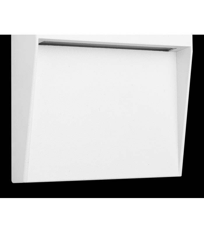 Flush Wall Lamp Small Square, 3W LED, 3000K, 150lm, IP54, Sand White