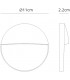 Flush Wall Lamp Small Round, 3W LED, 3000K, 155lm, IP54, Anthracite