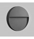 Flush Wall Lamp Small Round, 3W LED, 3000K, 155lm, IP54, Anthracite