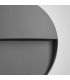 Flush Wall Lamp Small Round, 3W LED, 3000K, 155lm, IP54, Anthracite