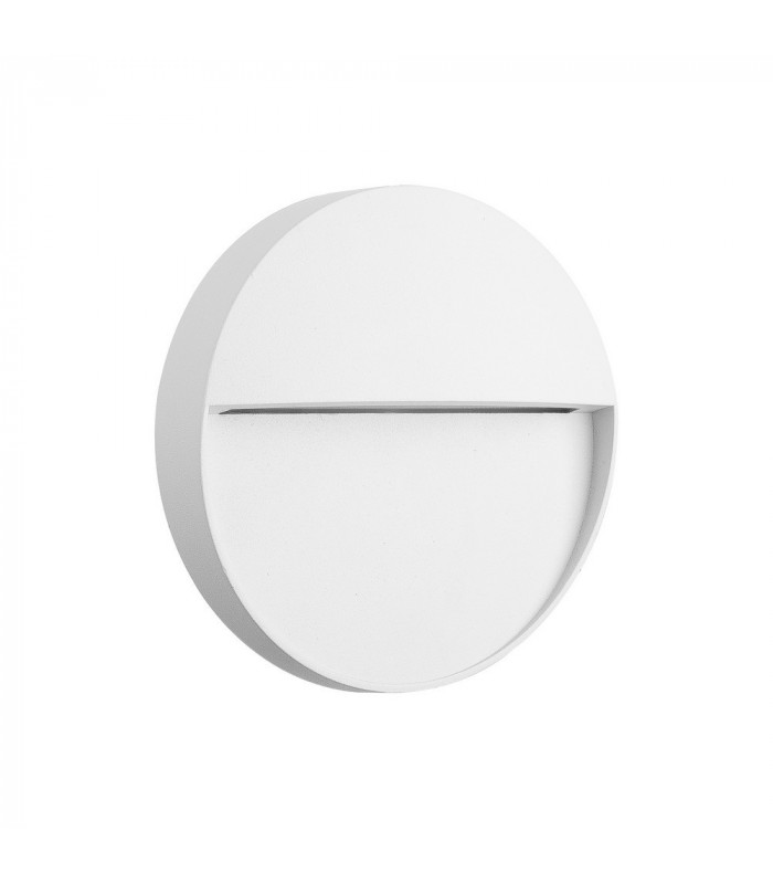 Flush Wall Lamp Small Round, 3W LED, 3000K, 155lm, IP54, Sand White