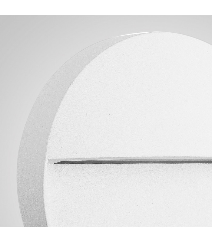 Flush Wall Lamp Small Round, 3W LED, 3000K, 155lm, IP54, Sand White