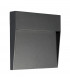 Flush Wall Lamp Large Square, 6W LED, 3000K, 266lm, IP54, Anthracite