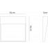 Flush Wall Lamp Large Square, 6W LED, 3000K, 266lm, IP54, Anthracite