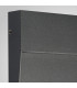 Flush Wall Lamp Large Square, 6W LED, 3000K, 266lm, IP54, Anthracite