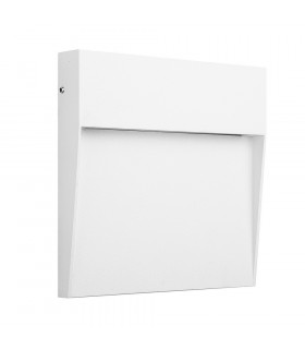Flush Wall Lamp Large Square, 6W LED, 3000K, 266lm, IP54, Sand White