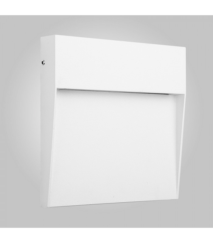 Flush Wall Lamp Large Square, 6W LED, 3000K, 266lm, IP54, Sand White