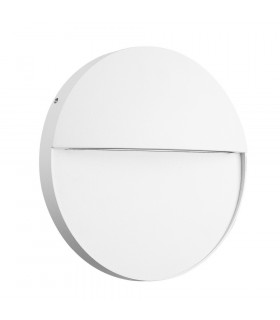 Flush Wall Lamp Large Round, 6W LED, 3000K, 275m, IP54, Sand White