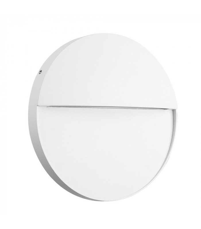 Flush Wall Lamp Large Round, 6W LED, 3000K, 275m, IP54, Sand White
