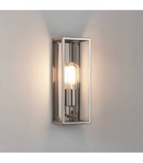 1 Light Outdoor Wall Lantern Polished Nickel IP44, E27