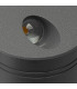Recessed Wall Lamp Round Angle, 3W LED, 3000K, 210lm, IP65, Anthracite, Driver Included