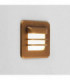 LED 1 Light Outdoor Square Coastal Wall Light Antique Brass IP65