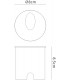 Recessed Wall Lamp Round Angle, 3W LED, 3000K, 210lm, IP65, Sand Black, Driver Included