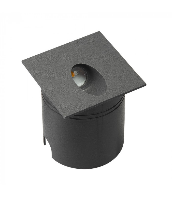 Recessed Wall Lamp Square Angled, 3W LED, 3000K, 210lm, IP65, Anthracite, Driver Included