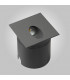 Recessed Wall Lamp Square Angled, 3W LED, 3000K, 210lm, IP65, Anthracite, Driver Included