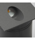 Recessed Wall Lamp Square Angled, 3W LED, 3000K, 210lm, IP65, Anthracite, Driver Included