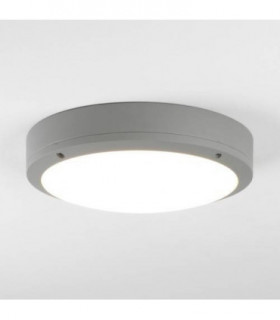 LED 1 Light Outdoor Wall Light Textured Painted Silver IP54