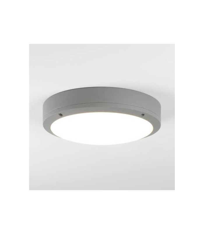 LED 1 Light Outdoor Wall Light Textured Painted Silver IP54