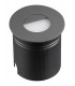 Recessed Wall Lamp Round Eyelid, 3W LED, 3000K, 210lm, IP65, Anthracite, Driver Included