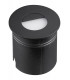 Recessed Wall Lamp Round Eyelid, 3W LED, 3000K, 210lm, IP65, Sand Black, Driver Included