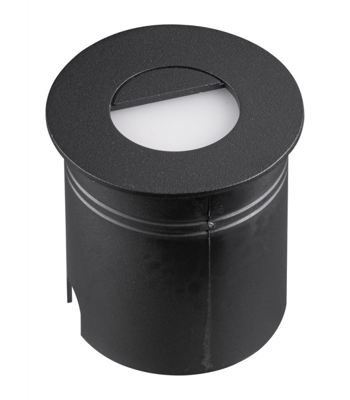Recessed Wall Lamp Round Eyelid, 3W LED, 3000K, 210lm, IP65, Sand Black, Driver Included
