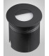 Recessed Wall Lamp Round Eyelid, 3W LED, 3000K, 210lm, IP65, Sand Black, Driver Included