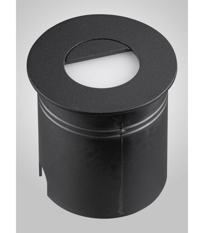 Recessed Wall Lamp Round Eyelid, 3W LED, 3000K, 210lm, IP65, Sand Black, Driver Included