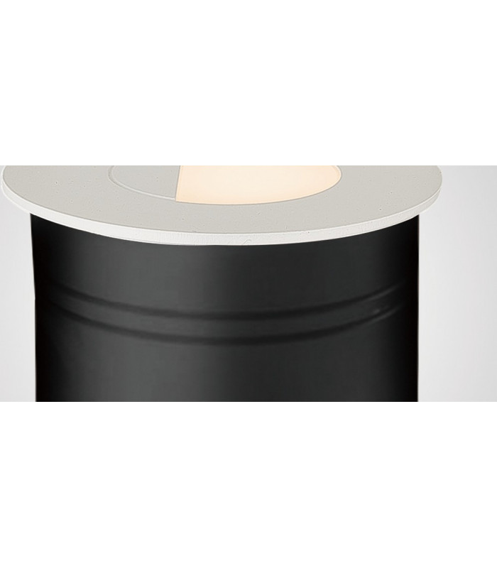 Recessed Wall Lamp Round Eyelid, 3W LED, 3000K, 210lm, IP65, Sand White, Driver Included