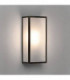 1 Light Outdoor Wall Lantern Bronze Plated IP44 with Frosted Glass, E27