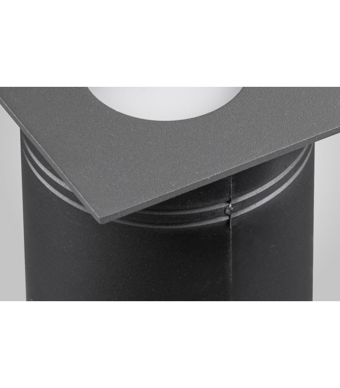 Recessed Wall Lamp Square Eyelid, 3W LED, 3000K, 210lm, IP65, Anthracite, Driver Included