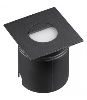 Recessed Wall Lamp Square Eyelid, 3W LED, 3000K, 210lm, IP65, Sand Black, Driver Included
