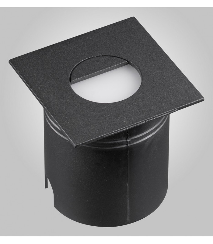 Recessed Wall Lamp Square Eyelid, 3W LED, 3000K, 210lm, IP65, Sand Black, Driver Included