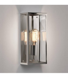 1 Light Outdoor Wall Lantern  Polished Nickel IP44, E27