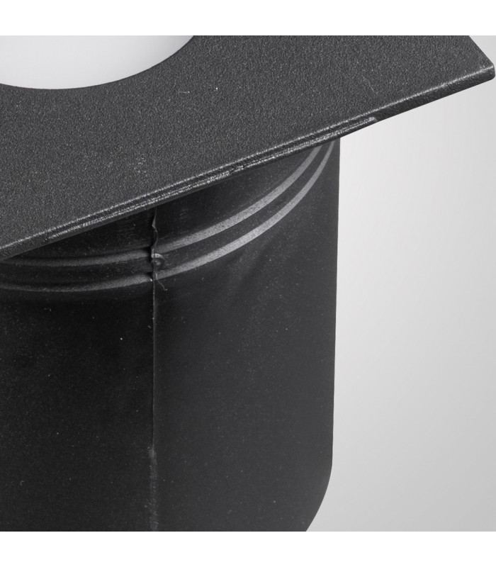 Recessed Wall Lamp Square Eyelid, 3W LED, 3000K, 210lm, IP65, Sand Black, Driver Included