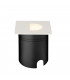 Recessed Wall Lamp Square Eyelid, 3W LED, 3000K, 80lm, IP65, Sand White, Driver Included