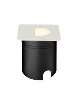 Recessed Wall Lamp Square Eyelid, 3W LED, 3000K, 80lm, IP65, Sand White, Driver Included