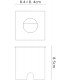 Recessed Wall Lamp Square Eyelid, 3W LED, 3000K, 80lm, IP65, Sand White, Driver Included