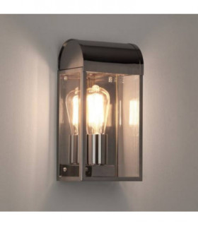 1 Light Outdoor Wall Lantern Polished Nickel IP44, E27