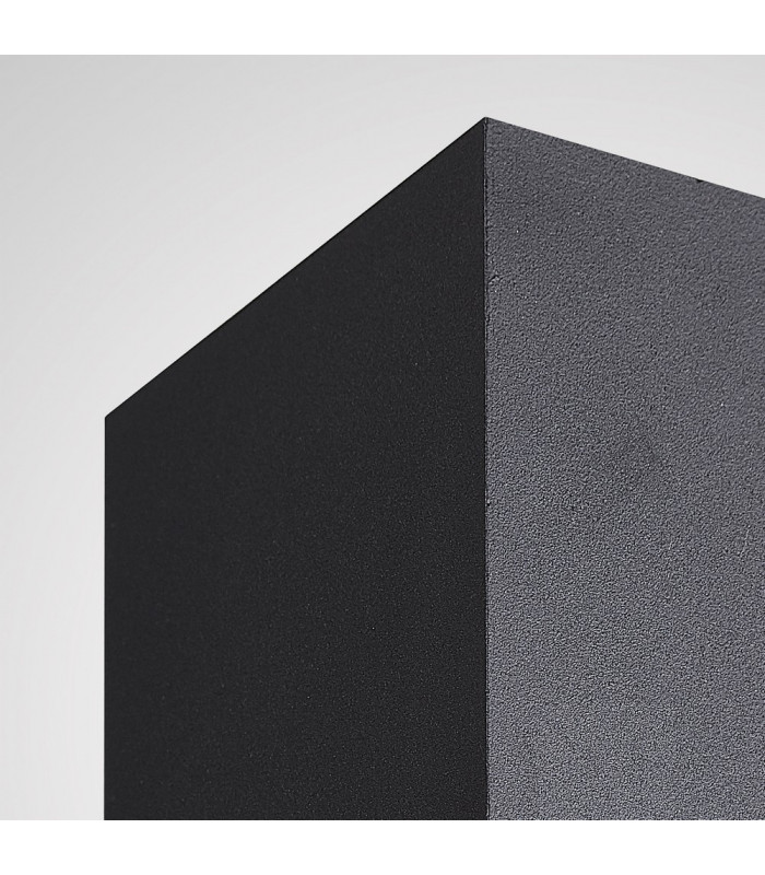 Square Wall Lamp, 2 x GU10, IP54, Sand Black