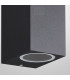 Square Wall Lamp, 2 x GU10, IP54, Sand Black