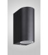 Round Wall Lamp, 2 x GU10, IP54, Sand Black
