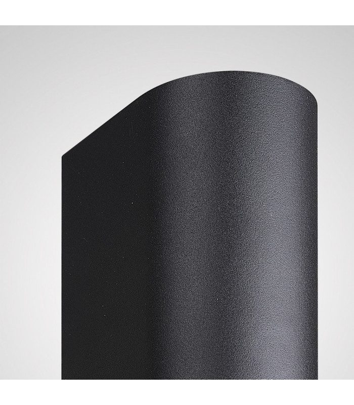 Round Wall Lamp, 2 x GU10, IP54, Sand Black