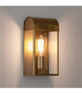 1 Light Outdoor Wall Lantern Antique Brass IP44, E27