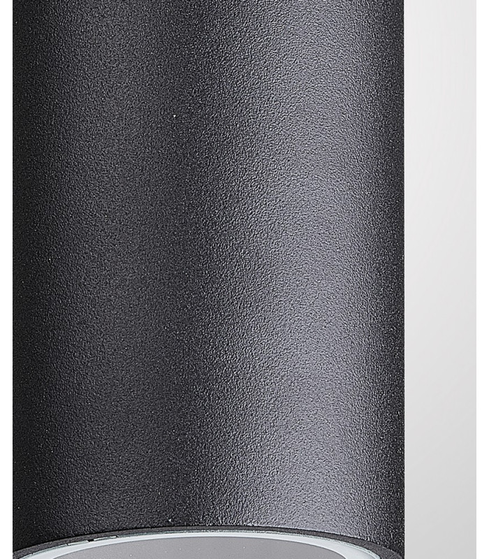 Round Wall Lamp, 2 x GU10, IP54, Sand Black